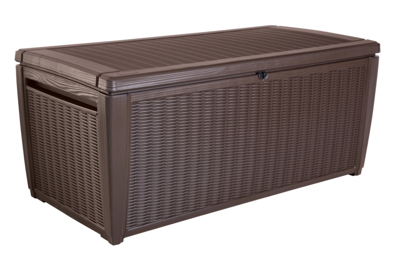 Wicker-Like Resin Outdoor Storage Box