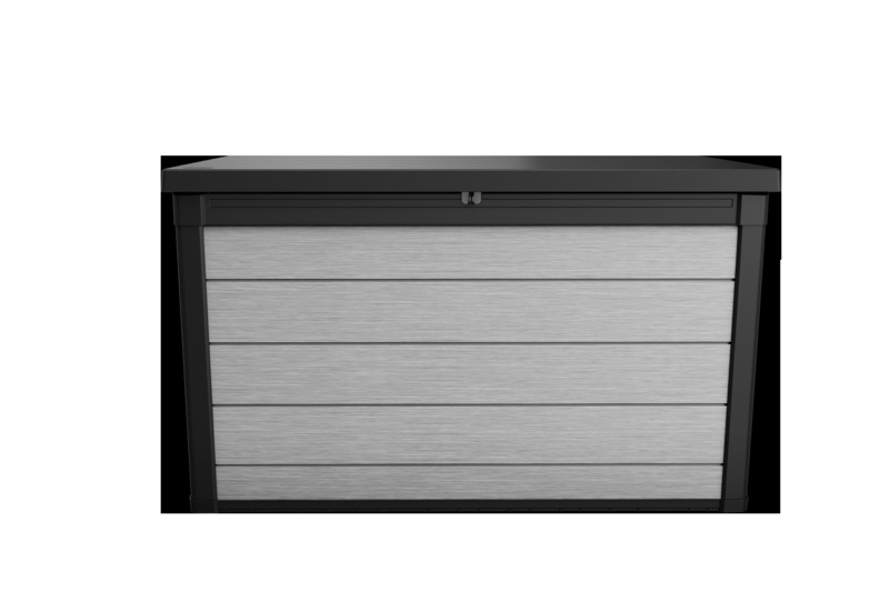Winston Porter Ieishia 200 Gallons Gallon Water Resistant Resin Lockable Deck Box in Lighter Grey And Dark Grey
