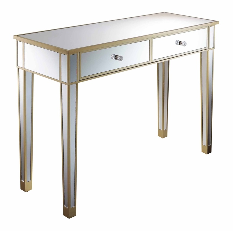 Wiscasset Mirrored 2 Drawer Desk