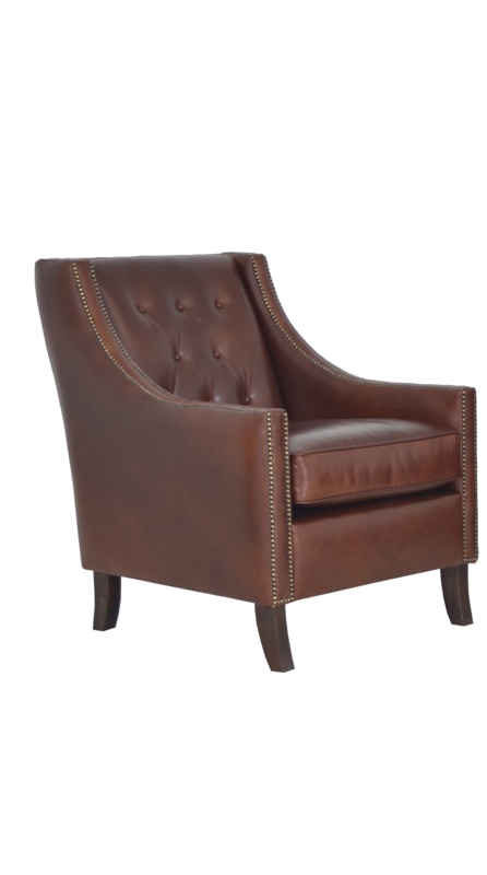 Woburn 78.74Cm Wide Tufted Top Grain Leather Club Chair