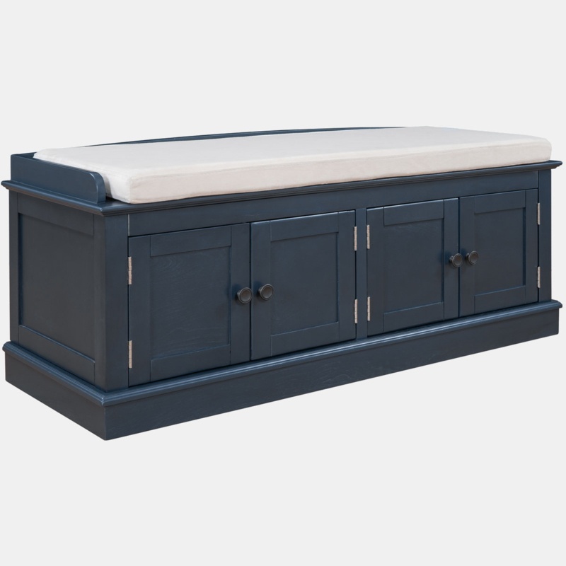 Wood Cabinet Storage Bench
