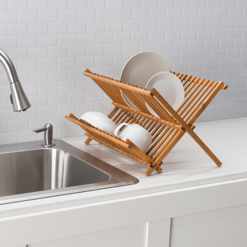 Pine Folding Dish Rack