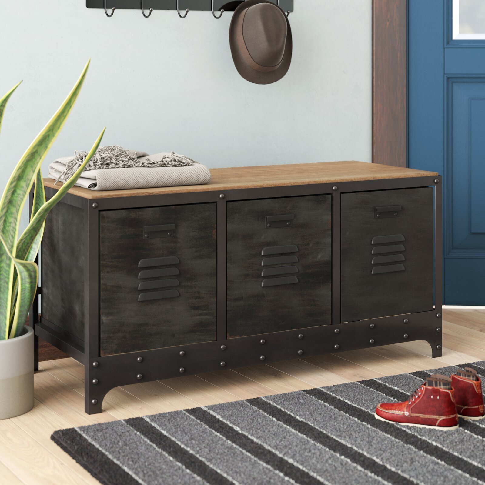 Wood Top End of Bed Chest Of Drawers