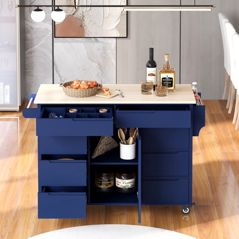 Multi-functional Kitchen Island with Storage