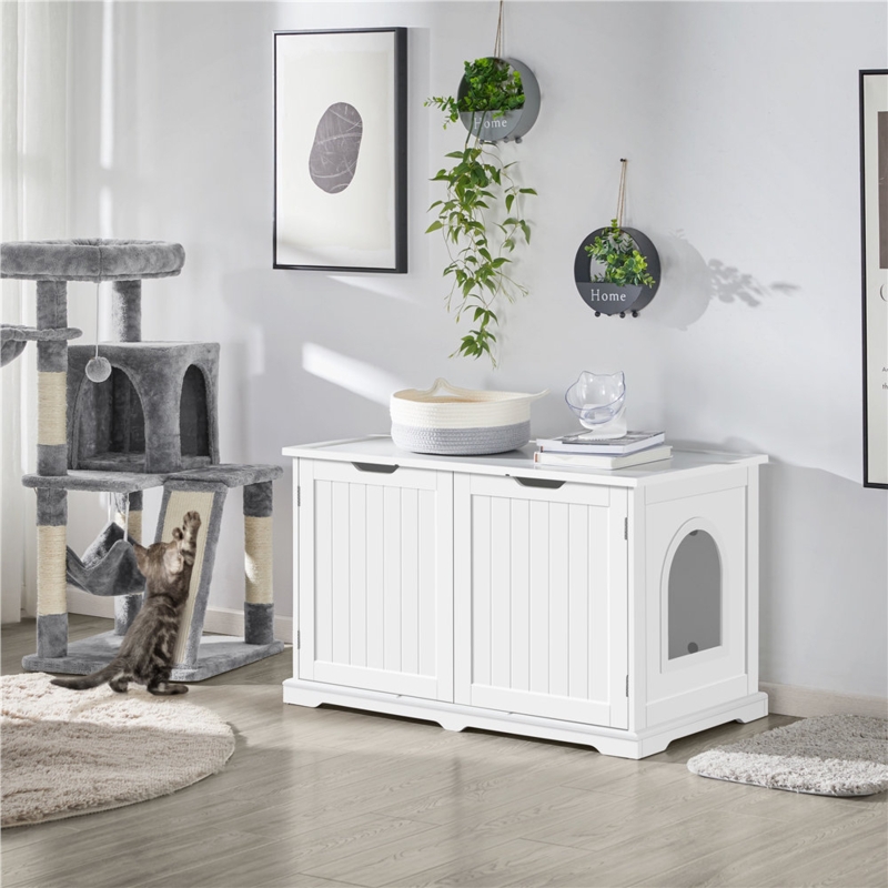 Wood Pet Litter Box Furniture