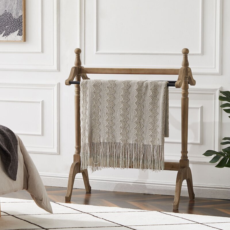 Wooden Free Standing Hand Towel Holder