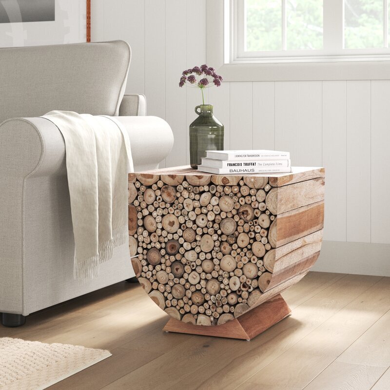 Wooden Unique Accent Table 