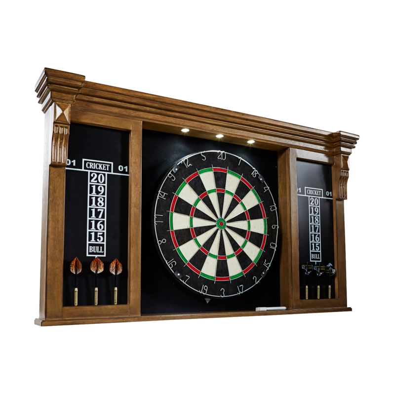Bristle Dartboard and Cabinet Set with LED Lights