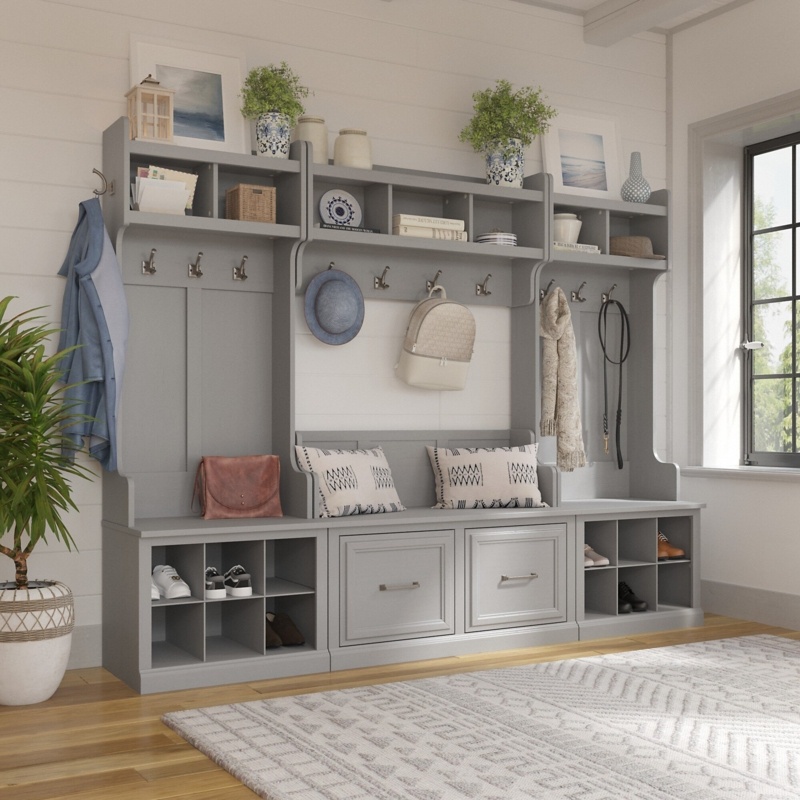 Woodland 88.23'' Wide Hall Tree with Bench and Shoe Storage