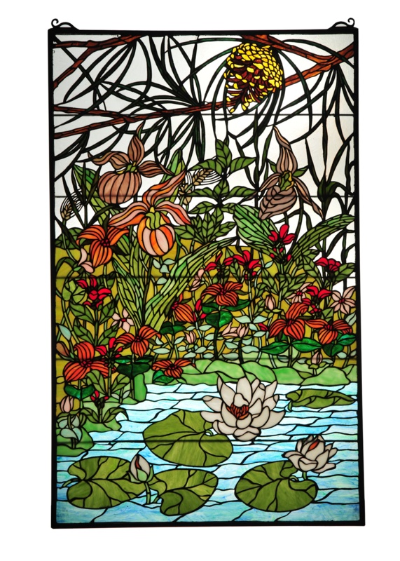 Woodland Lilypond Window Panel
