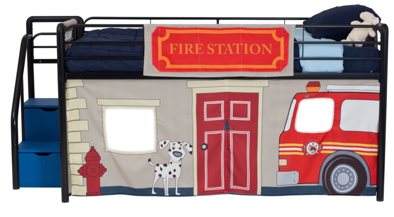 Firehouse Junior Loft Bed Curtain Set