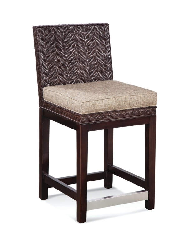 Woven Top Bar Stool