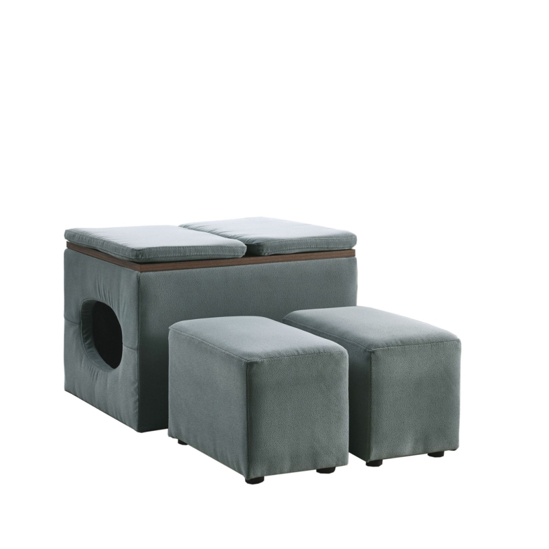 Square Ottoman with Hidden Storage