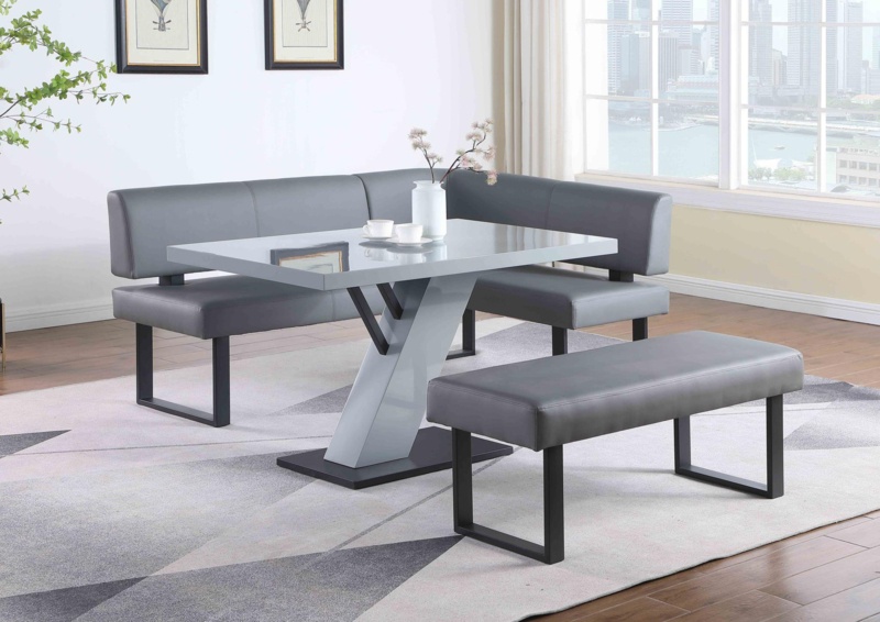 Yohannes Faux Leather Bench
