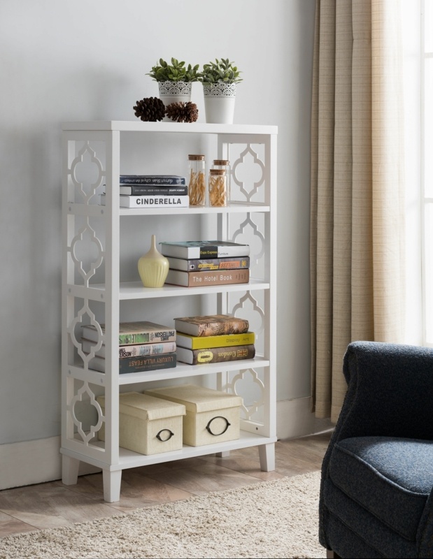 Yoko 48'' H x 28'' W Wood Etagere Bookcase