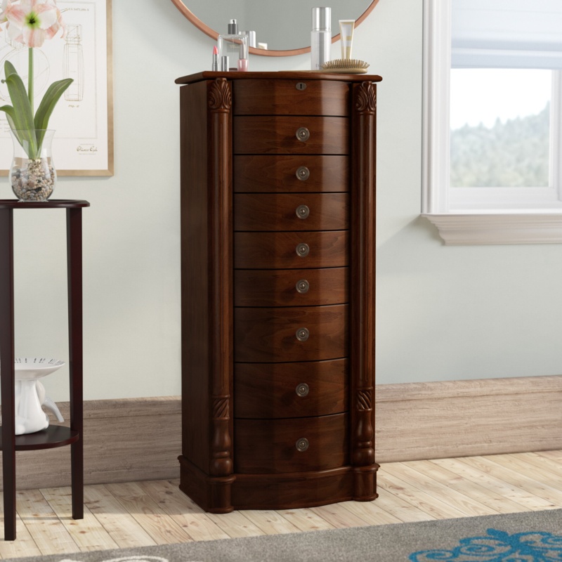 Zakhar 17.25'' Wide Jewelry Armoire with Mirror