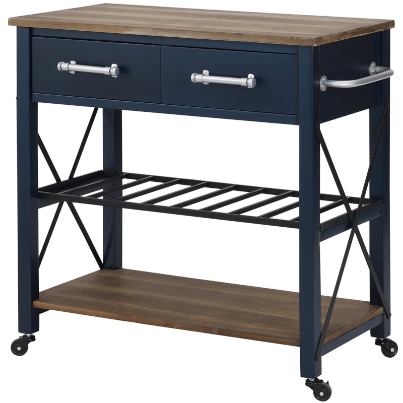 Zarmig 31.5'' Wide Rolling Kitchen Cart
