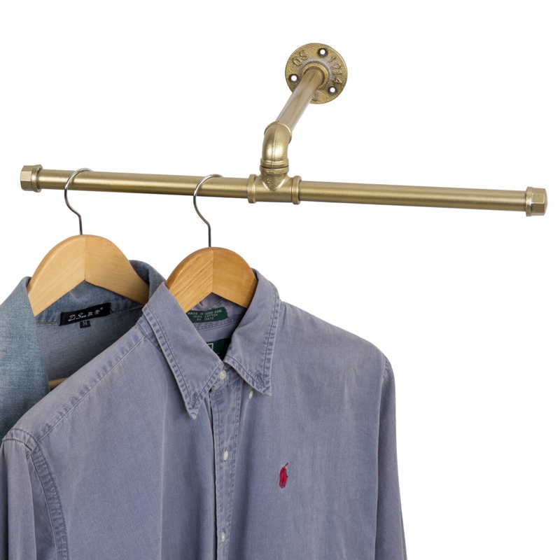 Zarmig Gold Metal Wall Mounted Clothes Rack