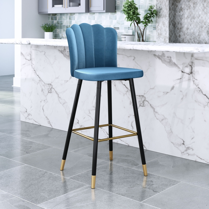 Polyester-Wrapped Lounge Chair with Steel Legs