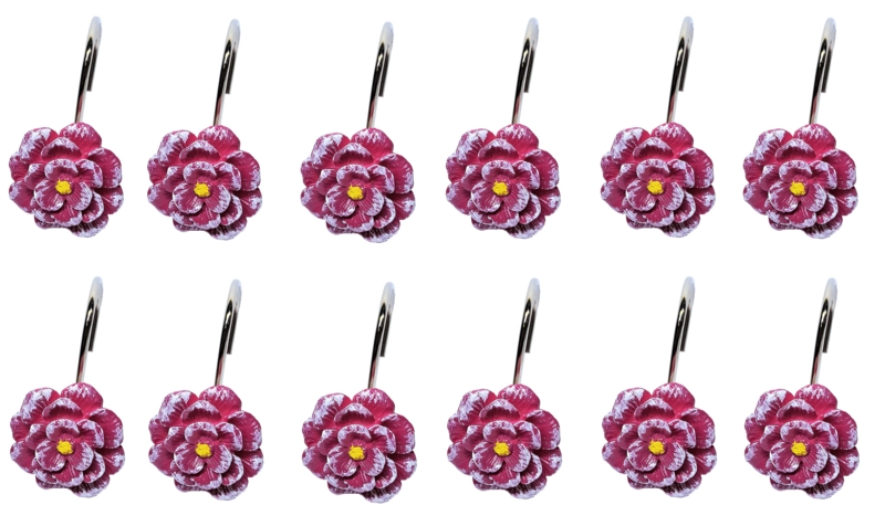 Rust-Free Resin Shower Curtain Hooks