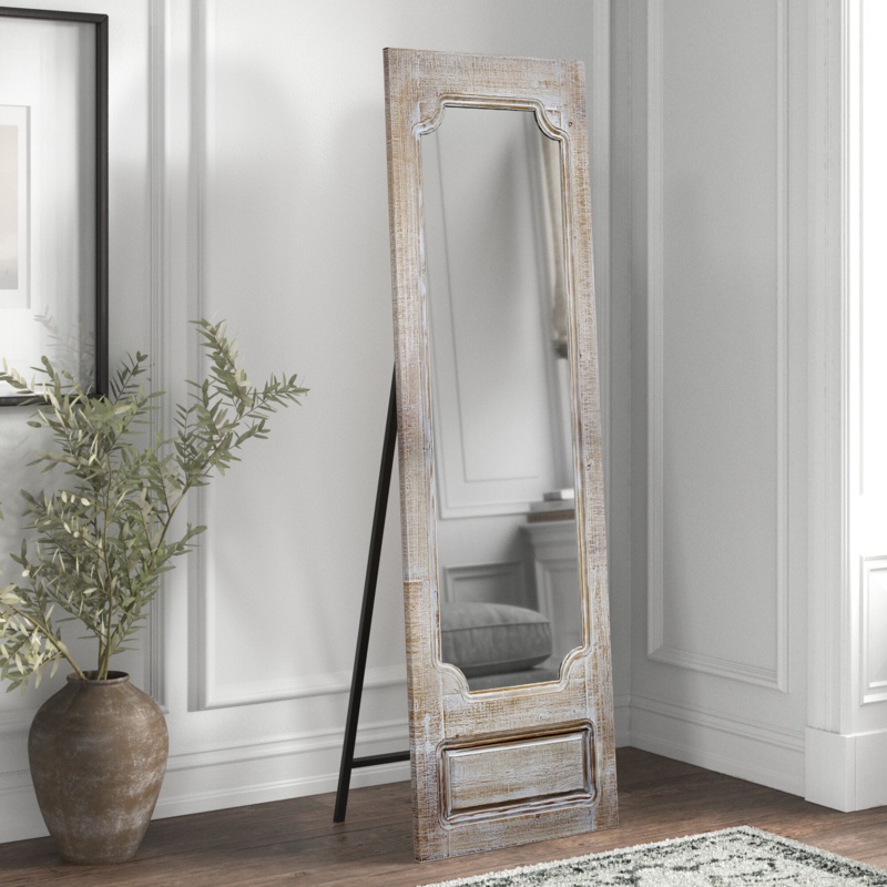Zoe Rectangle Wood Mirror