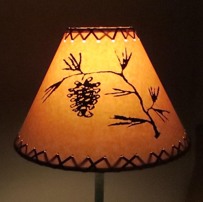 Rustic Pinecone Paper Lampshade
