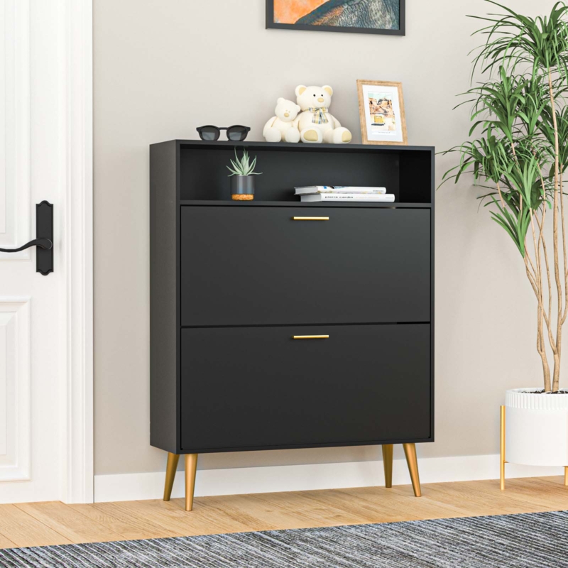 Sleek Shoe Rack Cabinet