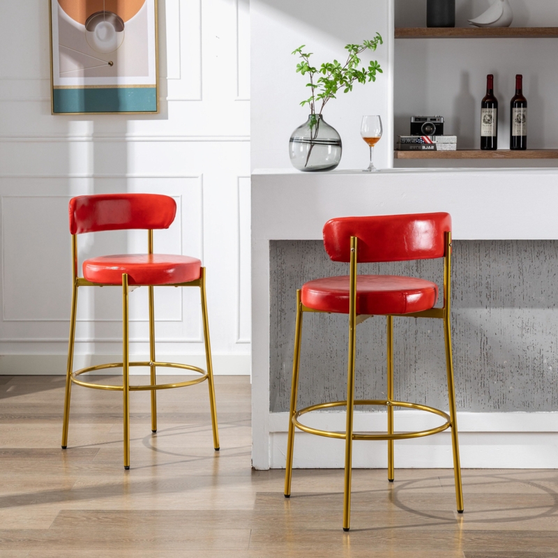 Modern Armless Bar High Stool 2 Piece