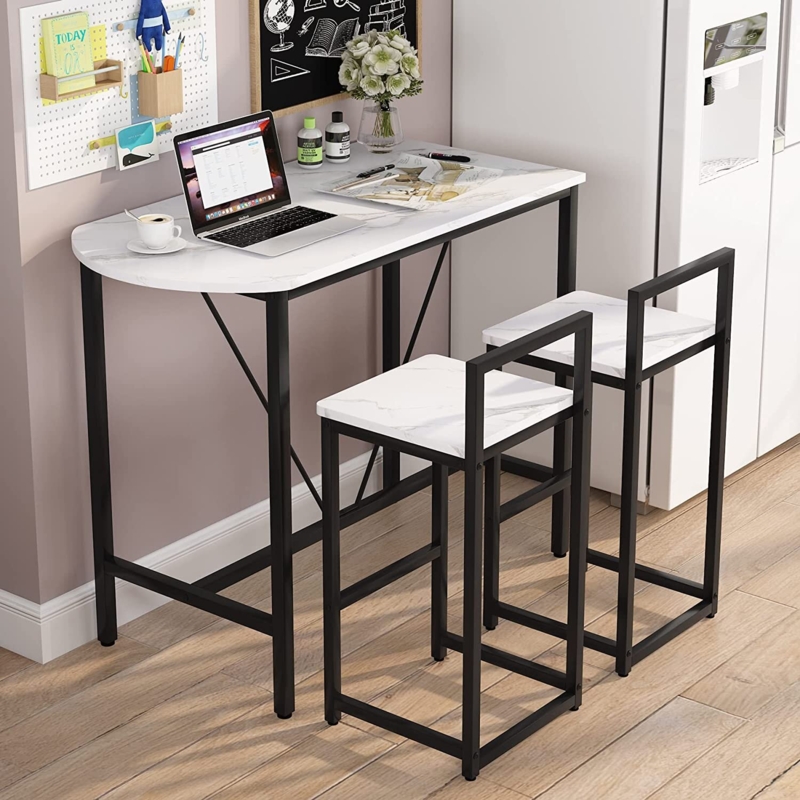Free-Standing Bar Table Set with 2 Seats