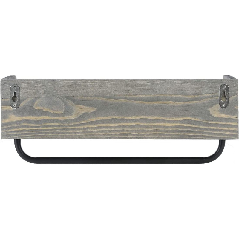 Multi-Purpose Storage Shelf with Metal Rail