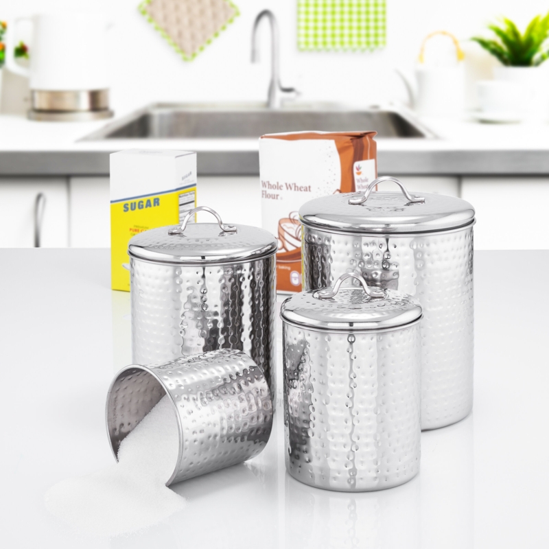 Copper Canister Set with Durable Lids