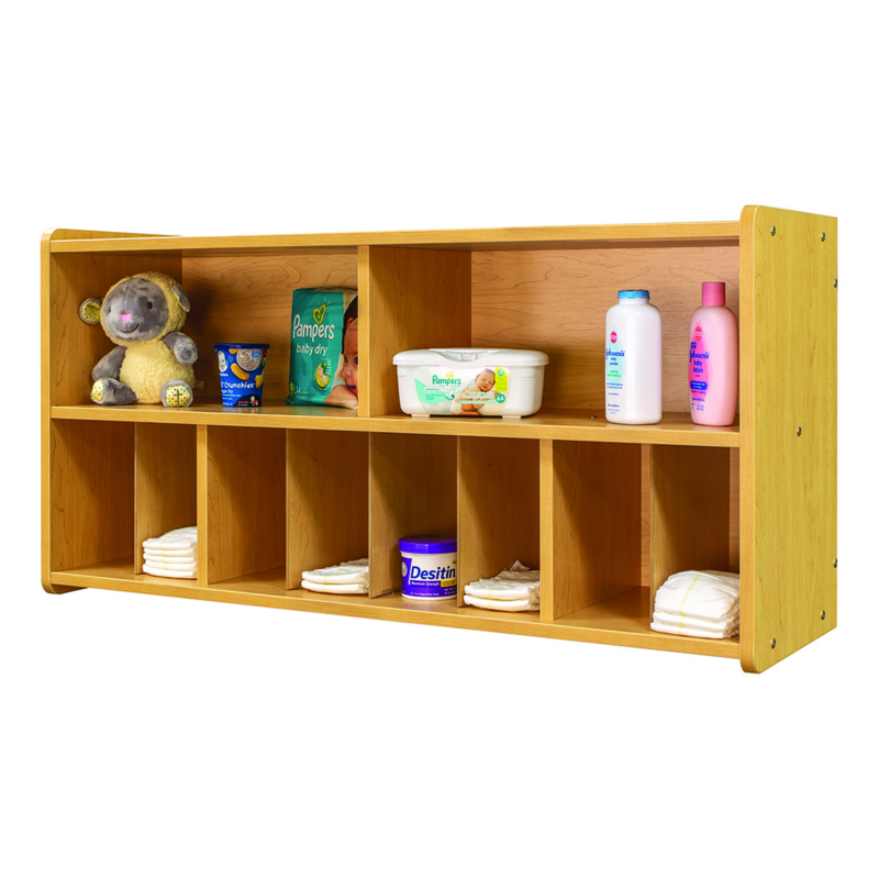 Maple Laminate Diaper Wall Storage