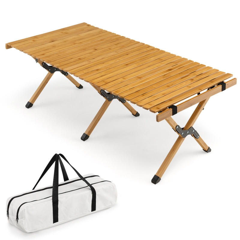 Folding Bamboo Camping Picnic Table