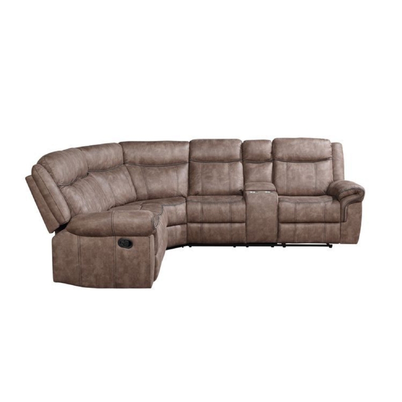 Velvet Manual Recline Sectional Sofa