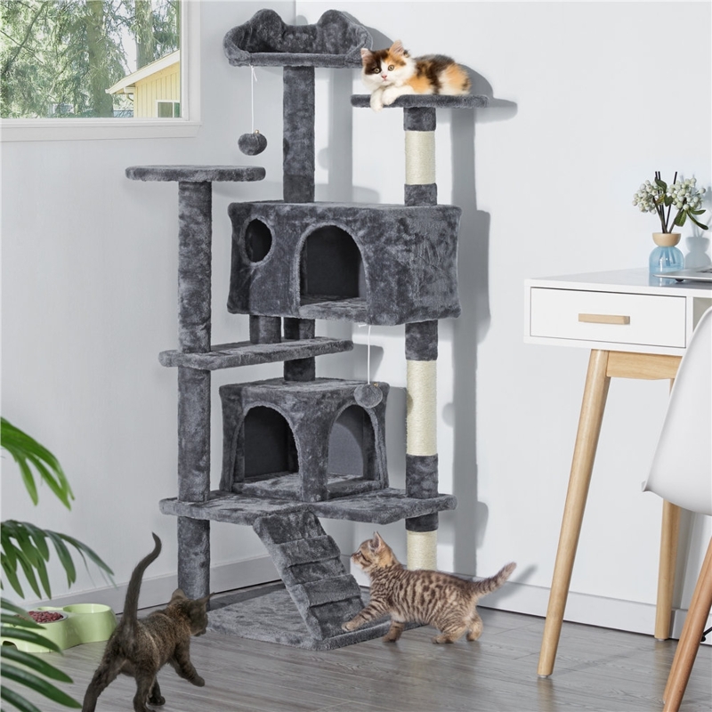 54 H Multi-Tiered Cat Tree Condo