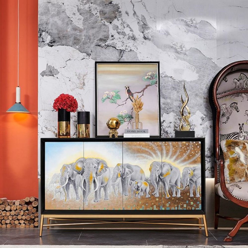 Handmade Luxurious Hand-Painted Mirror