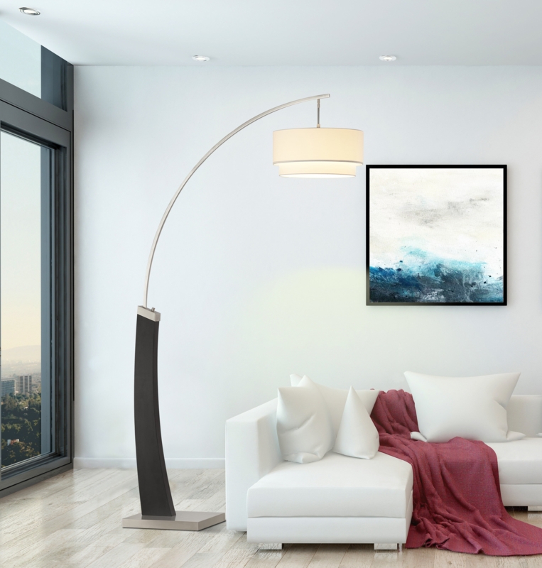 Modern Double Shade LED Floor Lamp
