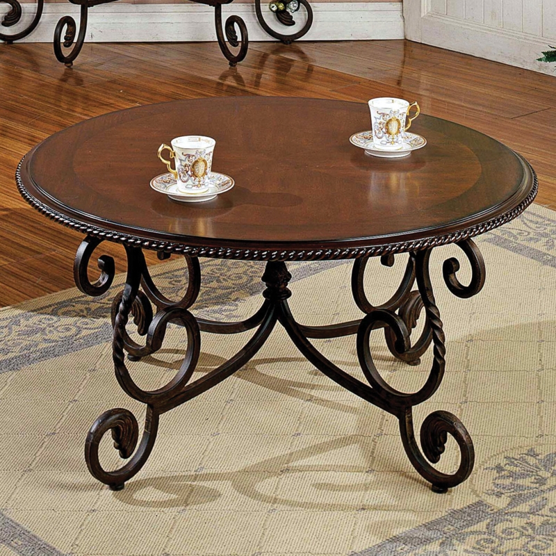 Antique-Inspired Solid Wood Coffee Table