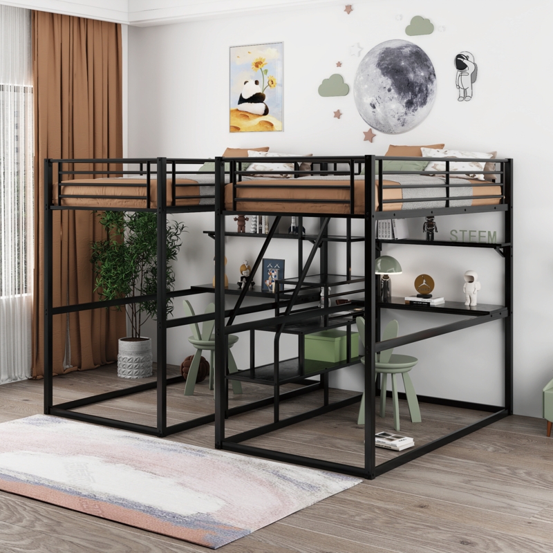 Corner Desk with Shelves and Drawer