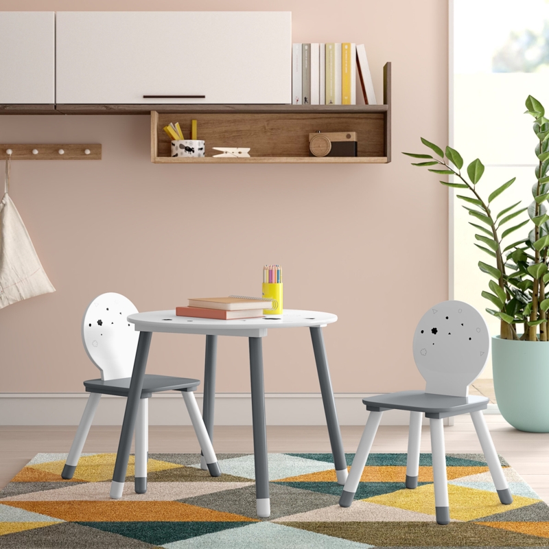 Kids 3-Piece Writing Table and Chair Set