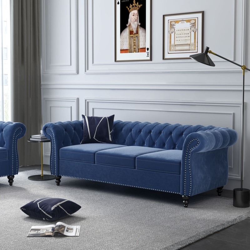 Premium Velvet Chesterfield Sofa