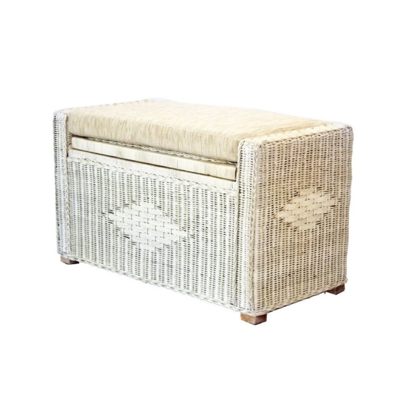 Rattan Ottoman with Organizer
