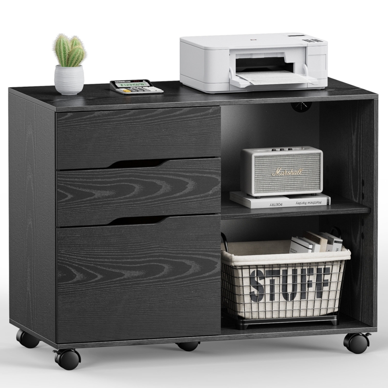 Solid Wood Filing Cabinet