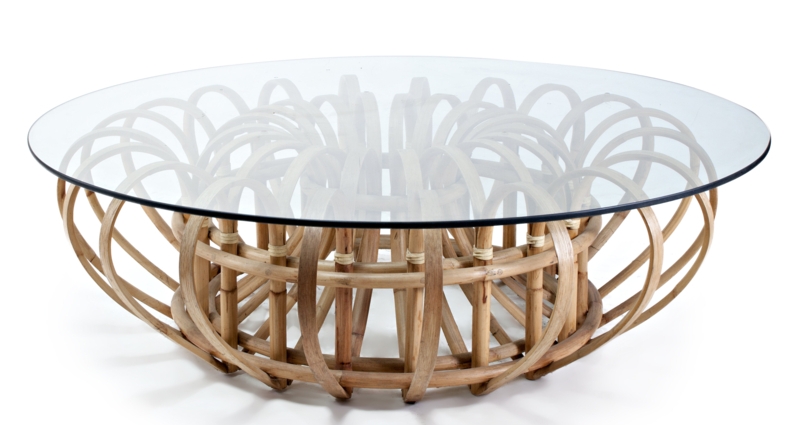 Hand-Torched Rattan Furniture Piece