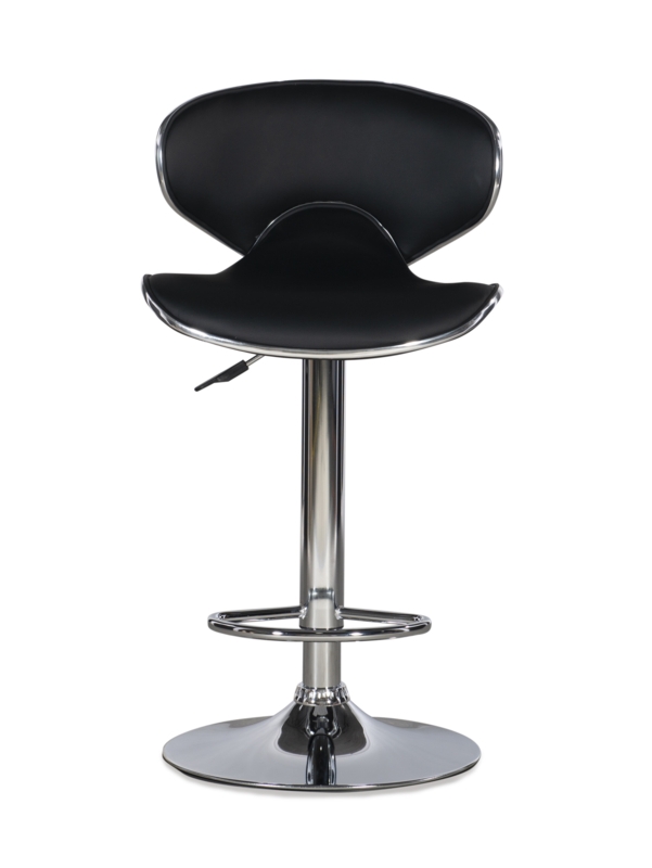 Adjustable Swivel Bar Stool with Chrome Base
