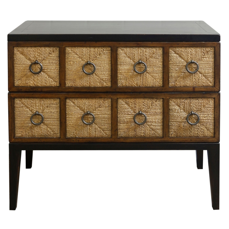 Woven Banana Rope Two-Drawer Chest