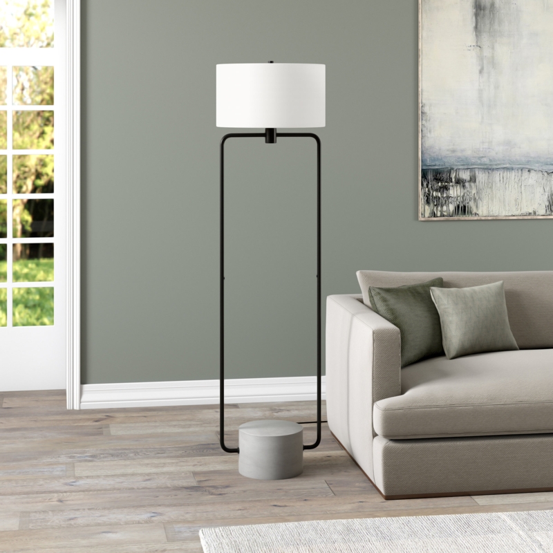 Industrial 63" Concrete Base Floor Lamp