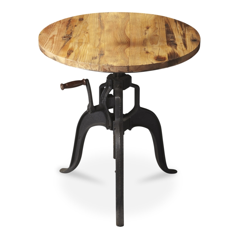 Industrial-Style Adjustable Crank Table