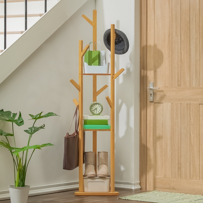 Three-Decker Stand Coat Rack