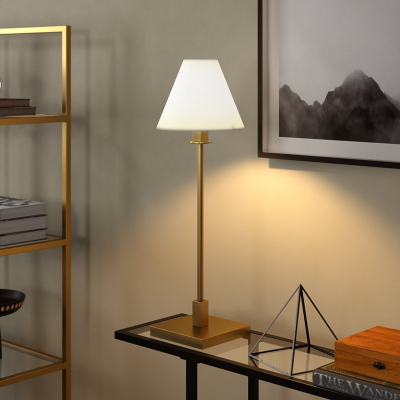 Antique Brass Candlestick Table Lamp